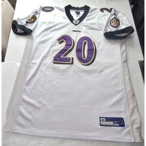 Vintage Ed Reed Baltimore Ravens Reebok Jersey White Size 56 Authentic R700A 04